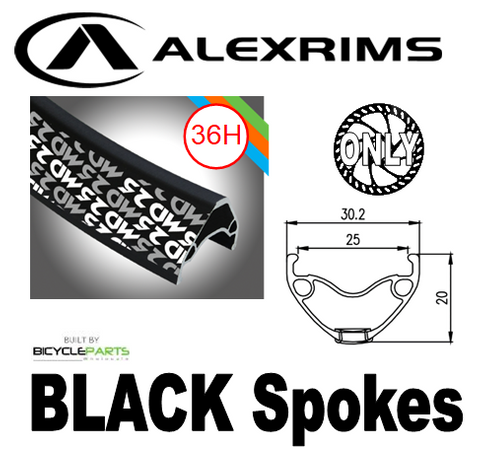 Alex Rims Alex MD25 26 Inch Front Bicycle Wheel Black Rim Novatec Hub Disc Brake Compatible Mach 1 Spokes For Cycling