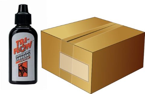 TRI-FLOW SUPERIOR Dry Lubricant Drip Bottle 59ml/2oz 12 Pack - Bike Chain Lube & Cycle Maintenance Essential