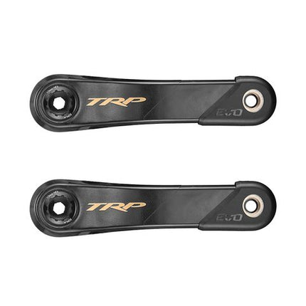 BICYCLE PARTS - TRP CRANK CK - 9050 EVO CARBON FIBER CRANK, 165MM LENGTH CINCH COMPATIBLE INTERFACE/ 68 & 73, BLACK / GOLD