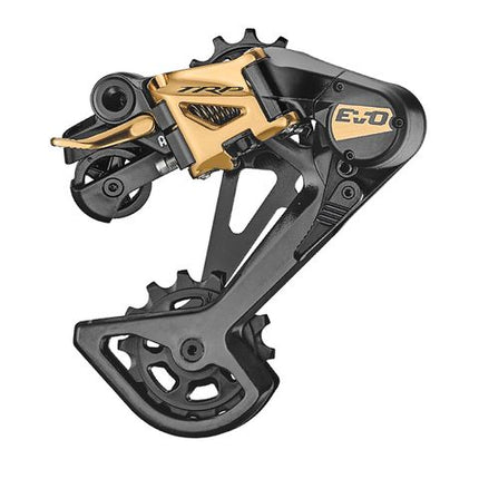 BICYCLE PARTS - TRP REAR DERAILLEUR RD - M9050 - L EVO, 12 SPEED, HIGH POLISHED GOLD, 52T MAX, LONG CAGE W/ CLUTCH