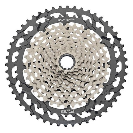 BICYCLE PARTS - TRP CASSETTE CS - M9050 - 12 EVO, 12 SPEED, 10 - 52T, SILVER/BLACK MICROSPLINE DRIVER 370G