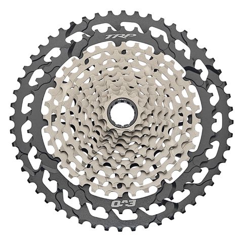 BICYCLE PARTS - TRP CASSETTE CS - M9050 - 12 EVO, 12 SPEED, 10 - 52T, SILVER/BLACK MICROSPLINE DRIVER 370G