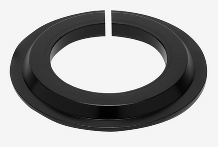 BICYCLE PARTS - HEADSET CROWN RACE REDUCER, SET FOR 1 - 1/8 STRAIGHT STEERER TO 1.5 HEAD TUBE, BLACK - SOLD INDIVIDUALLY 30MM ID X 45DEG X 4.6MM HEIGHT