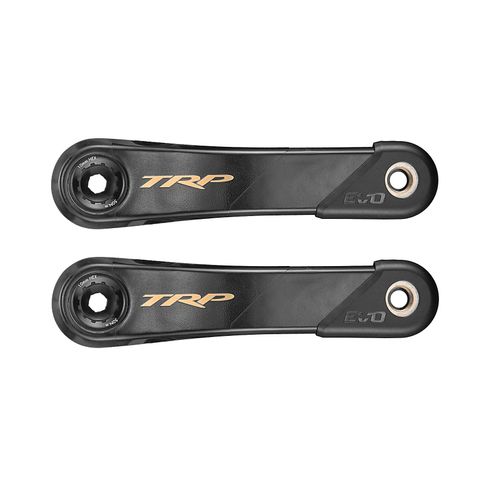 BICYCLE PARTS - TRP CRANK CK - 9050 EVO CARBON FIBER CRANK, 170MM LENGTH CINCH COMPATIBLE INTERFACE/ 68 & 73, BLACK / GOLD