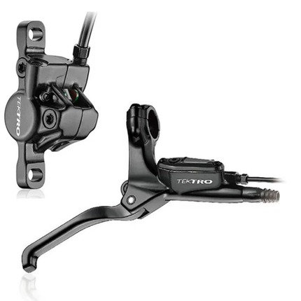 BICYCLE PARTS - TEKTRO HYDRAULIC DISC FRONT BRAKE SET - MOD.HD - E350F, HD6.DM+LEVER DR1.4F, FOR EBIKE WITH CUT OUT WIRE & HOSE: 1900MM, W/200MM QUALITY TEKTRO PRODUCT