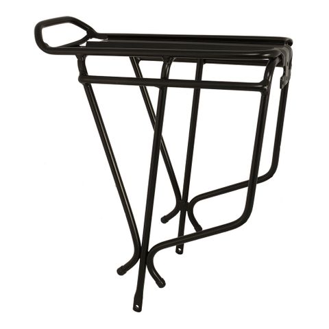 Oxford Alloy Rear Luggage Carrier Rack For 26-29 Inch Wheels, Black, Integrated Splash Plate, Bicycle Cargo Holder