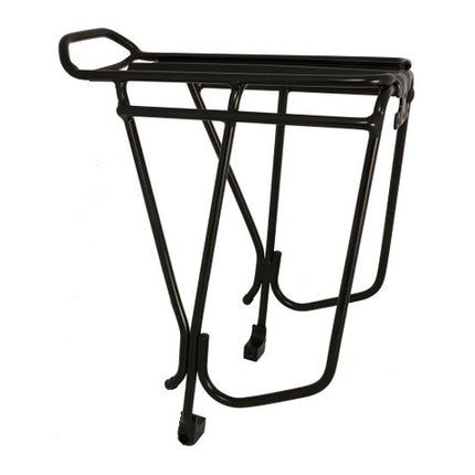 Oxford Alloy Rear Luggage Carrier Rack Black Disc Compatible Fits 26-29 Inch Wheels Integrated Splash Plate Heavy Duty Pannier Holder