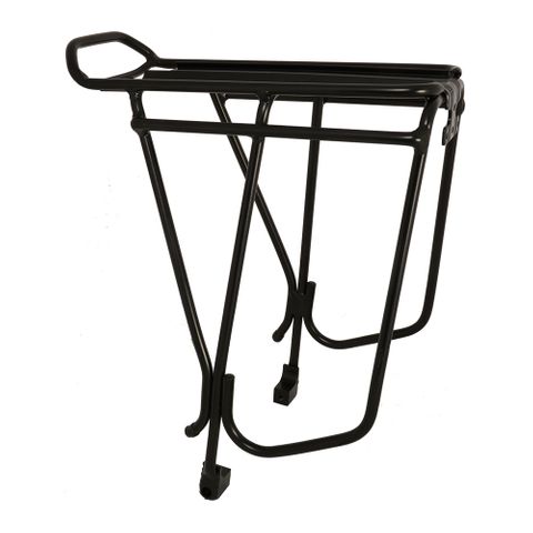 Oxford Alloy Rear Luggage Carrier Rack Black Disc Compatible Fits 26-29 Inch Wheels Integrated Splash Plate Heavy Duty Pannier Holder
