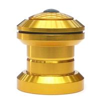 BICYCLE PARTS - AHEAD SET, ALLOY, 1 - 1/8, THREADLESS, ALLOY TOP CAP, GOLD 1 - 1/8 X 34 X 30 - OD 41.8 X 45 X45. - ACB SEALED BEARING.