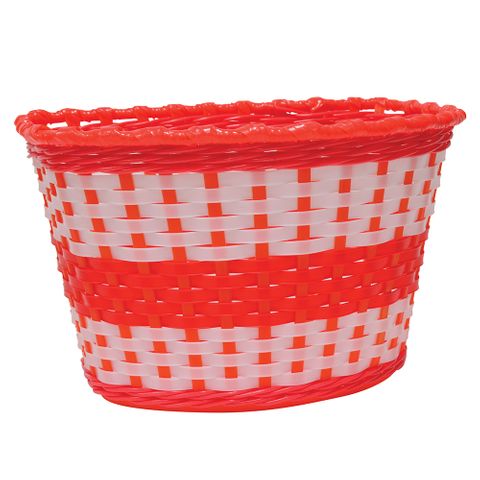 BICYCLE PARTS - JUNIOR WOVEN BASKET RED - OXFORD PRODUCT