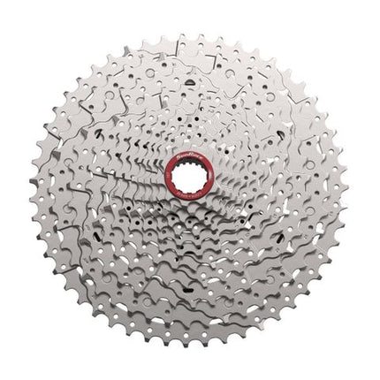 BICYCLE PARTS - CASSETTE - 12 SPEED CASSETTE, 10 - 51T, FOR MICRO SPLINE ONLY, METALLIC SILVER, QUALITY SUNRACE CASSETTE