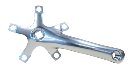HIGH POLISHED Silver Alloy Crank Arm 155mm BCD 110mm For Cycling Enthusiasts - Right Hand Drive Component
