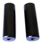 BICYCLE PARTS - FOOT PEG, BLACK STEEL, M10, 38MM X 110MM, THREADLESS (PAIR)