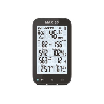 BICYCLE PARTS - GPS CYCLE COMPUTER - SHANREN MAX 30 - 3 SCREEN, BACKLIGHT, USB RECHARGE, LINKS TO APP & STRAVA