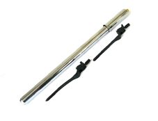 CP Bike Pump Silver Aluminum AV Connector, 410mm/370mm Compressed - Portable Bicycle Tire Inflator For Road Mountain Bikes, Cycling Gear