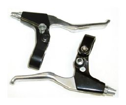 Bicycle Brake Levers With Lock Device Alloy V-brakes Black Silver For Cycling And Outdoor Activities Sold In Pairs