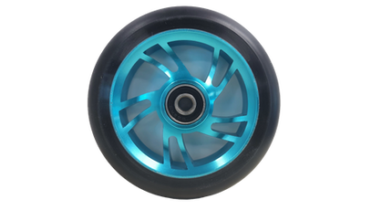 BICYCLE PARTS - SCOOTER WHEEL, ALLOY, 110MM INCL ABEC - 9 BEARING, AQUA CORE, SENSATIONAL