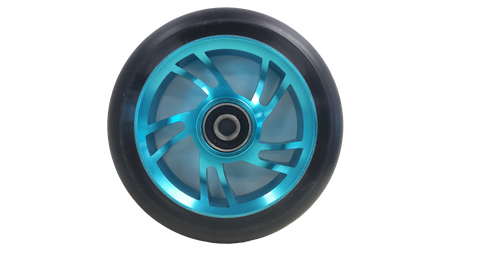 BICYCLE PARTS - SCOOTER WHEEL, ALLOY, 110MM INCL ABEC - 9 BEARING, AQUA CORE, SENSATIONAL