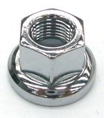 BICYCLE PARTS - TRACK NUT - 10MM, INTEGRATED WASHER C.P