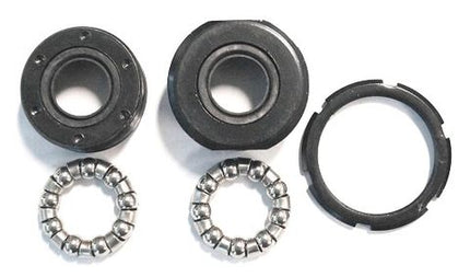 BICYCLE PARTS - BOTTOM BRACKET SET - FOR RACER/MTB, WATERPROOF, PIN TYPE - BLACK, NECO (MADE IN TAIWAN)