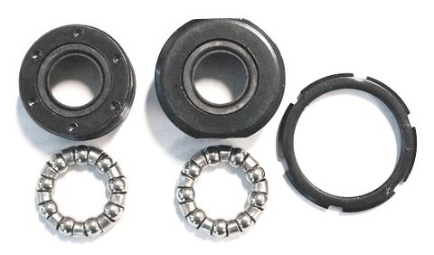 BICYCLE PARTS - BOTTOM BRACKET SET - FOR RACER/MTB, WATERPROOF, PIN TYPE - BLACK, NECO (MADE IN TAIWAN)