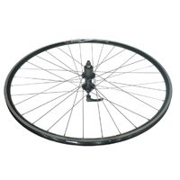 Alex Rims WHEEL - 700C ALEX DA - 22 D/w BLACK RIM W/MSW , 7 SPEED BLACK JOYTECH CASSETTE (130MM OLD) Q/r ALLOY HUB , SILVER MACH1 SPOKES .