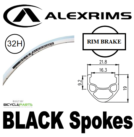 Alex Rims WHEEL - 700C ALEX DC19 32H P/j SILVER RIM, 7 SPEED Q/r (130MM OLD) LOOSE BALL JOYTECH BLACK HUB, MACH 1 BLACK SPOKES