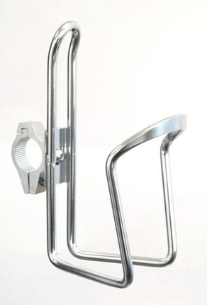 BICYCLE PARTS - BIDON CAGE - PRO SERIES, ALLOY, HANDLEBAR MOUNT, SILVER (FITS BARS 22.2)