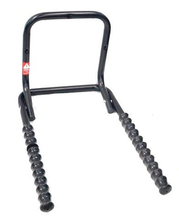 BICYCLE PARTS - STORAGE HANGER, 2 BIKES, NARROWER 450MM OD WIDTH, HEAVY DUTY, PLASTIC COATED BLACK ARMS, WALL MOUNTED, 'TOUR SERIES'