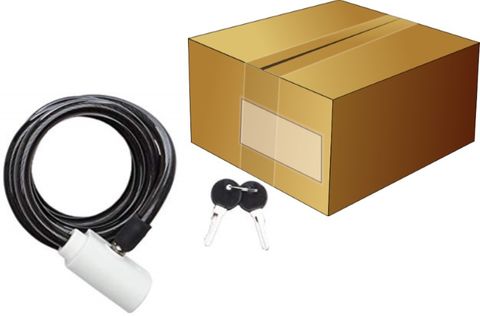 Luma Key Lock Cable 12mm X 1850mm Black For Securing Valuables, Durable Steel Cable Lock For Bikes, Home, And Gear Security