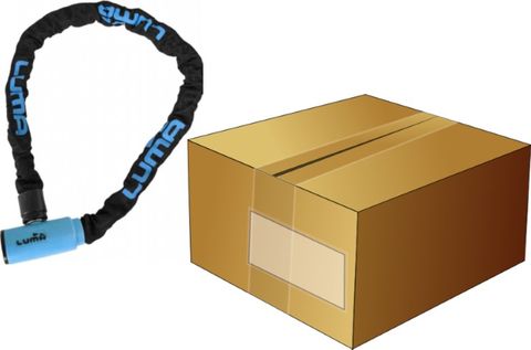 Luma 8mm X 1500mm Chain Lock With Cover And Key, Heavy Duty Security For Bikes, Secure Outdoor Storage, Black/blue, Metal/fabric
