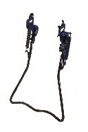 BICYCLE PARTS - KICKSTAND - 26 - REAR AXLE MOUNT - STEEL - BLACK - TRADITIONAL DOUBLE STYLE