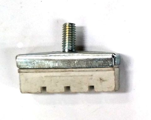 BICYCLE PARTS - BRAKE SHOES - CALIPER BRAKE SHOES, 8 DEGREES, 40MM, WHITE W/O NUT SOLD AS PAIR