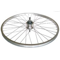 Sturmey Archer 26 Inch Silver Alloy Bicycle Wheel With 3 Speed Freewheel Hub And Mach 1 Spokes - Complete Cycling Gear For Performance Riders