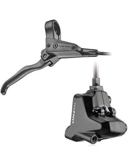 BICYCLE PARTS - HYDRAULIC DISC BRAKE KIT, TEKTRO, HD - R285 REAR LEFT HAND, ALLOY CALIPER & LEVER, PRE BLED 1900MM HOSE ; BLACK, W/O ROTOR, FLAT MOUNT