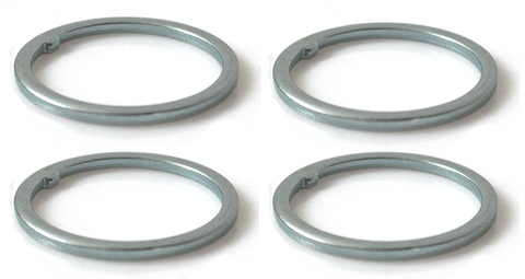 BICYCLE PARTS - SPACER HEAD SET, LOCK WASHER TYPE, 22.2MM, (BAG 4) SILVER