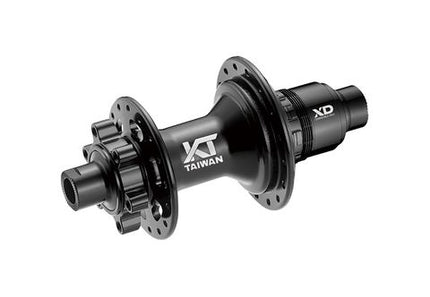 BICYCLE PARTS - HUB KT BRAND - REAR 102 POE 3.5 DEG ENGAGEMENT - 12 X 148MM BOOST 6 - BOLT - 32H - SEALED BEARINGS - SRAM XD - ANOD BLACK - W/KT LOGO