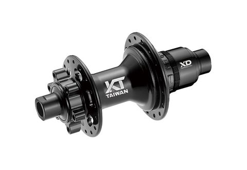 BICYCLE PARTS - HUB KT BRAND - REAR 102 POE 3.5 DEG ENGAGEMENT - 12 X 148MM BOOST 6 - BOLT - 32H - SEALED BEARINGS - SRAM XD - ANOD BLACK - W/KT LOGO