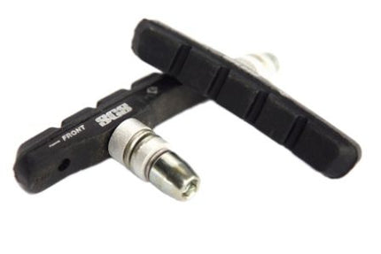 BICYCLE PARTS - BRAKE PADS - FOR V - BRAKE, RUBBER COMPOUND WITH CERAMIC FIBRE, SCS QUALITY, 70MM (SOLD IN PAIRS)