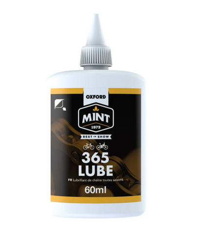 BICYCLE PARTS - OXFORD MINT 365 LUBE 60ML, BIODEGRADEABLE LUBRICANT, SPECIALLY FORMULATED LUBRICANT TO PERFORM IN DUSTY OR WET CONDITIONS 24/7