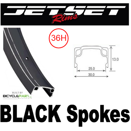 20-inch Bicycle Wheel Set - Black Rim, Silver Hub, Black Spokes - Q/r Wheelchair Compatible - 124mm OLD Sealed Hub