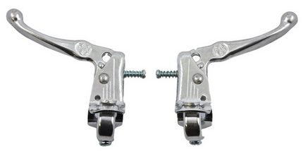BICYCLE PARTS - BRAKE LEVER - BRAKE LEVER, ALLOY, FOR BMX OR LADIES BIKES, SILVER (SOLD IN PAIRS)