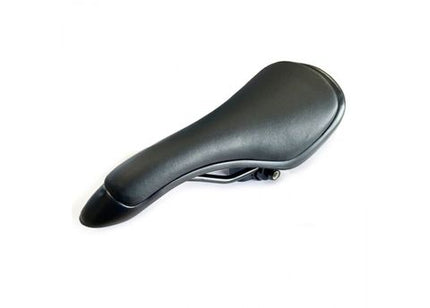 BICYCLE PARTS - SADDLE BMX, NO LOGO, 120MM X 265MM, VINYL TOP, BLACK, QUALITY VELO MANUFACTURED PRODUCT