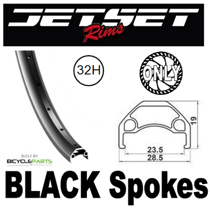 Mach1 Novatec Bicycle Wheel 27.5 / 650B Matte Black Rim, Front Q/r 100mm Hub, 6 Bolt Disc, Mach 1 Spokes, Cycling Gear