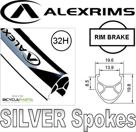 Alex Rims Alexrims 700C Alloy Front Wheel - Black Rim, Silver Spokes, Novatec Hub For Cycling Enthusiasts