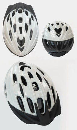 BICYCLE PARTS - CHASER HELMET - GLOSS WHITE, AUSTRALIA STANDARDS APPROVED - MEDIUM / LARGE (58 - 62CM)