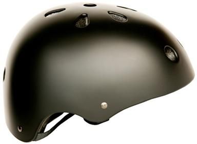 BICYCLE PARTS - BMX HELMET - MATT BLACK, AUSTRALIAN STANDARDS APPROVED - SIZE 55 TO 58CM, SMALL / MEDIUM
