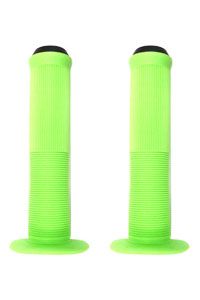 BICYCLE PARTS - GRIPS 140MM W/FLANGE AND END PLUGS, GREEN