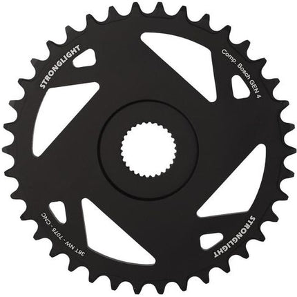 BICYCLE PARTS - E - BIKE CHAINRING, COMP. BOSCH - DIRECT MOUNT 4TH GENERATION - 7075 - T6, BLACK, 38T, NARROW WIDE - A QUALITY STRONGLIGHT PRODUCT, - 262627