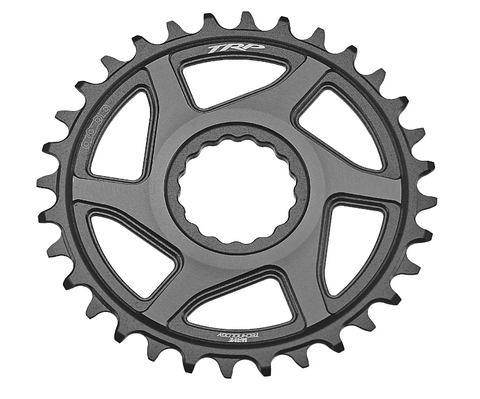 BICYCLE PARTS - TRP CHAINRING CR - M9050, 30T - 0MM OFFSET - CHAINRING CINCH INTERFACE, DUOTONE (SANDBLASTED BLACK / GREY)